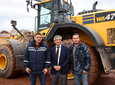 Президентът на Komatsu Europe посети строежа на АМ "Европа"